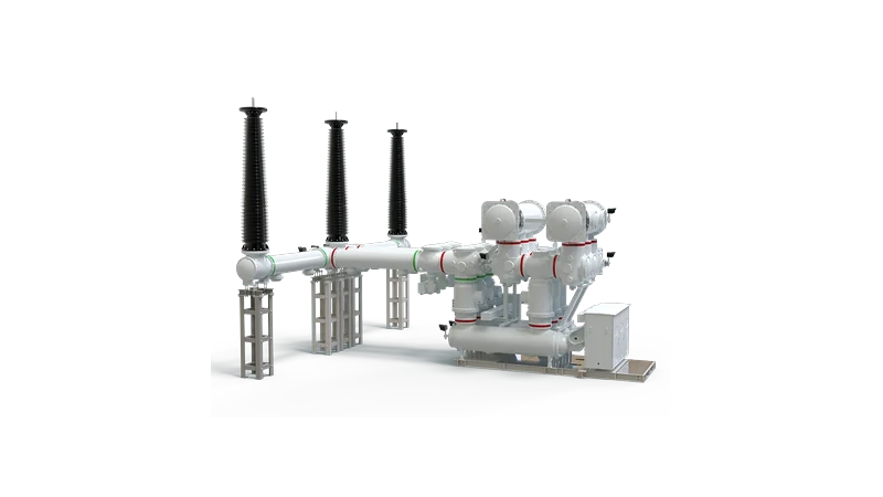 Foto de producto de la aparamenta aislada en gas de 252 kV de Sieyuan: enclavamiento el&eacute;ctrico de l&iacute;neas de entrada y salida.