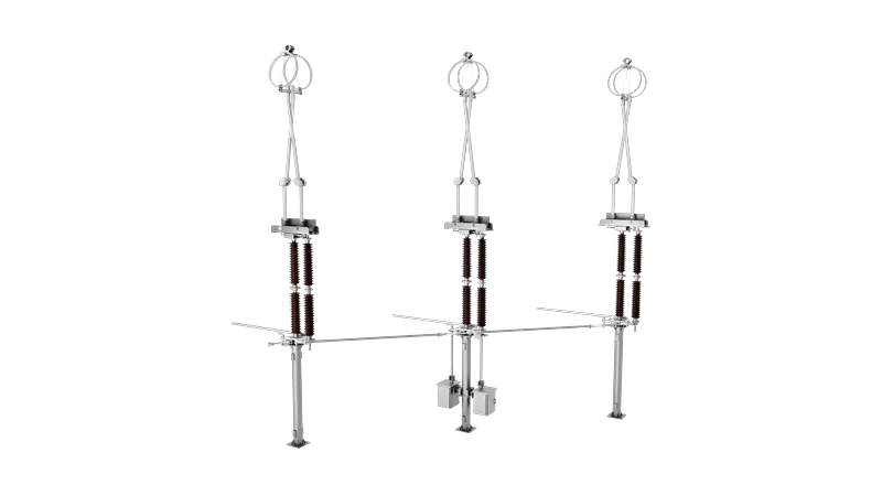 Foto de producto del seccionador pant&oacute;grafo vertical de una columna GW6B de Sieyuan: 252 kV.