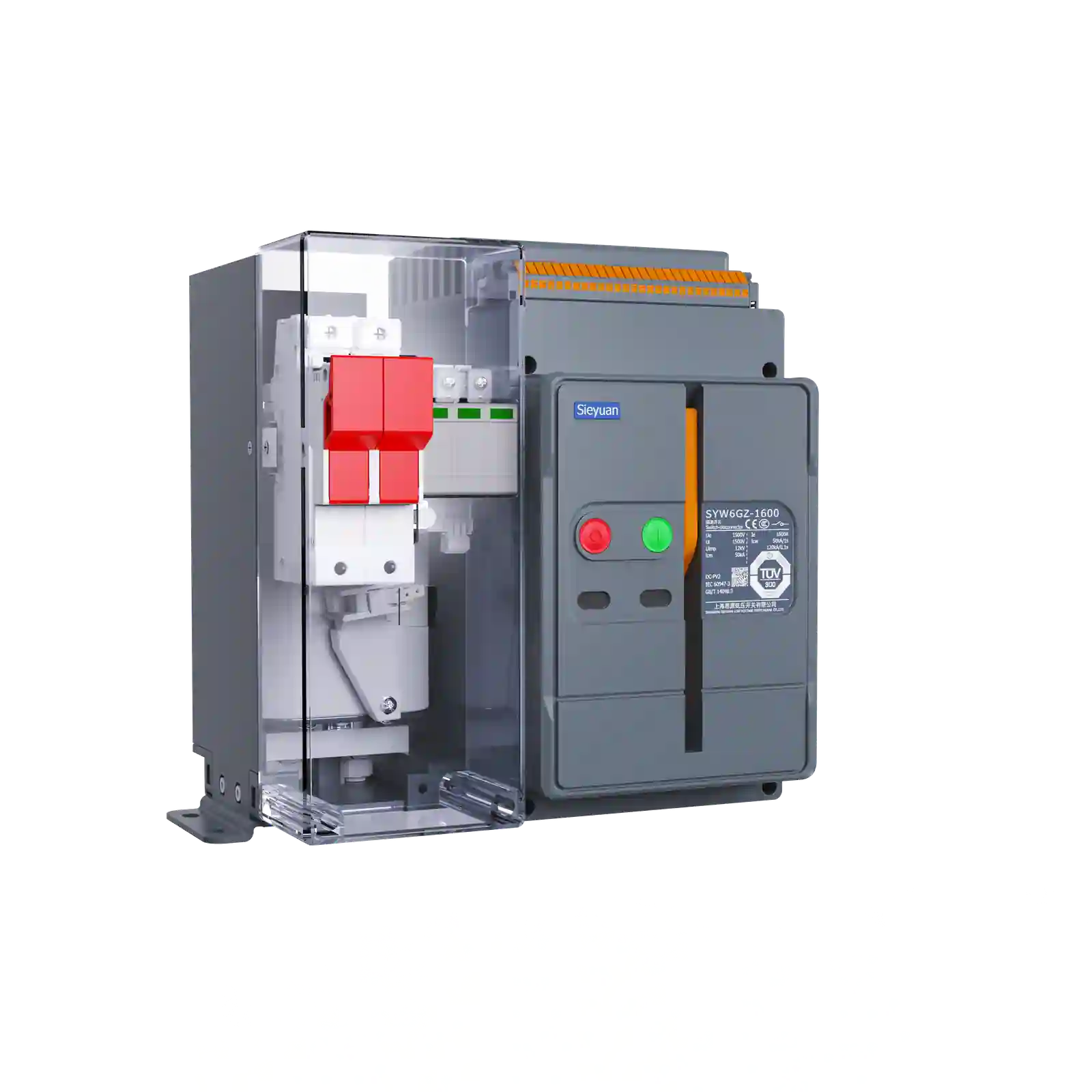 Foto de producto del interruptor-seccionador de CC y unidad combinada con fusibles de Sieyuan: combinaci&oacute;n de 2.&ordf; generaci&oacute;n.