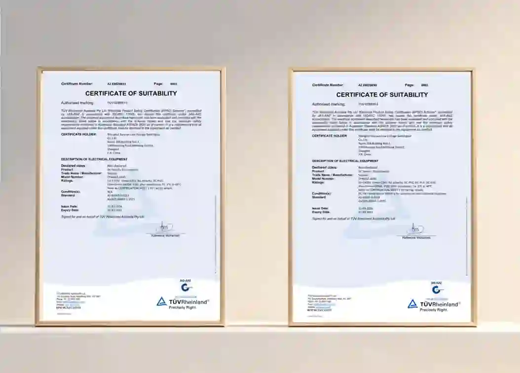 Certificado AS de los productos de CC de baja tensi&oacute;n de Sieyuan