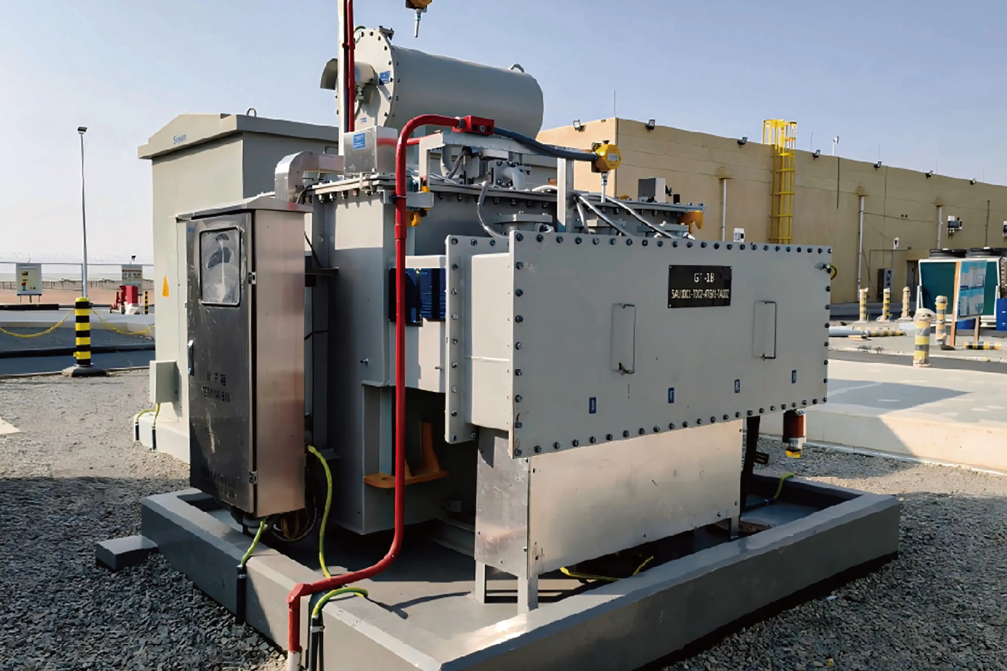 Transformador de puesta a tierra y resistencia de puesta a tierra del neutro de 33 kV de Sieyuan en una central renovable saud&iacute;