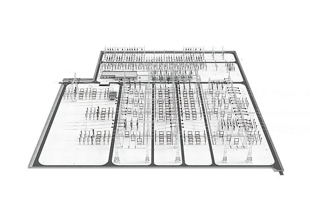 Render de la subestaci&oacute;n EPC de 500 kV de Sieyuan Electric