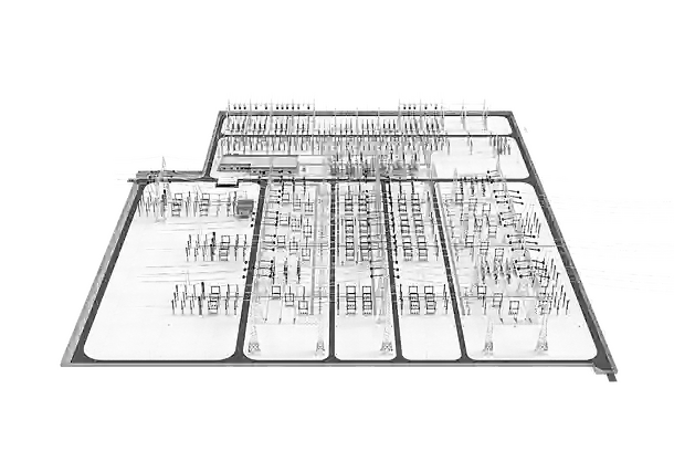 Render de la subestaci&oacute;n EPC de 500 kV de Sieyuan