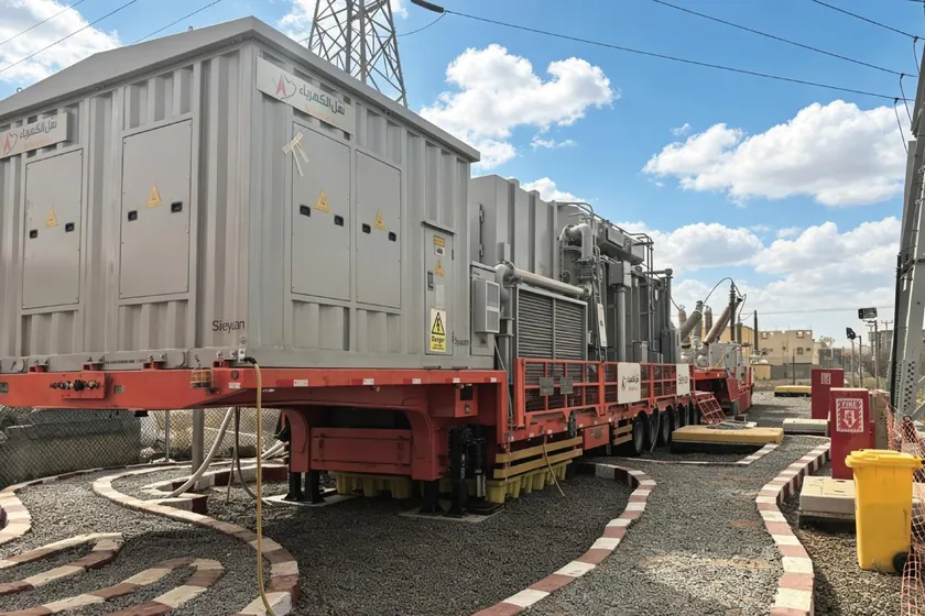 Unidad de subestaci&oacute;n m&oacute;vil de 145 kV desplegada en una instalaci&oacute;n de Saudi Electricity Company